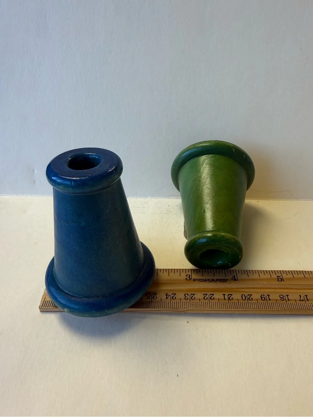 2 Vintage Pier 1 Wooden Kaleidoscope Unique and Whimsical Optical Toys.